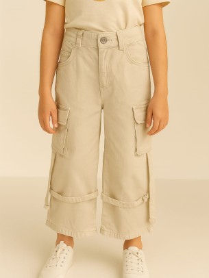 Παιδικο Παντελονι Για Κοριτσι 6-10 Χρονων Μπεζ