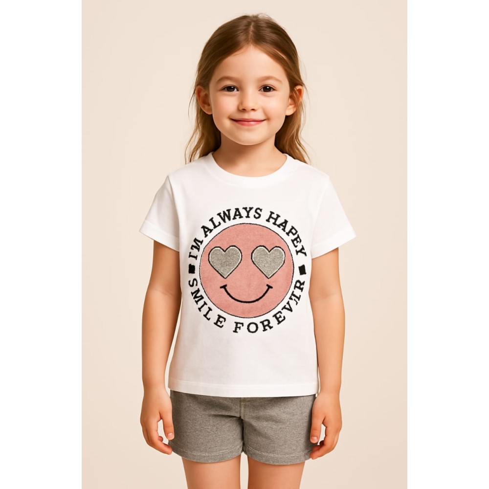 Παιδικο Τ.shirt Για Κοριστι 6-10 Χρονων  Λευκο