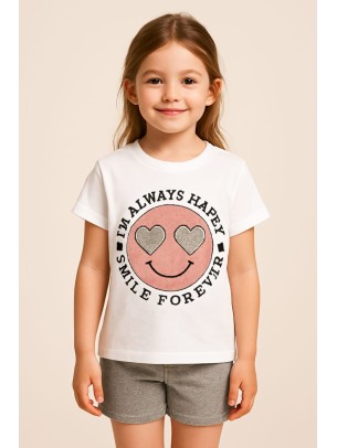 Παιδικο Τ.shirt Για Κοριστι 6-10 Χρονων  Λευκο