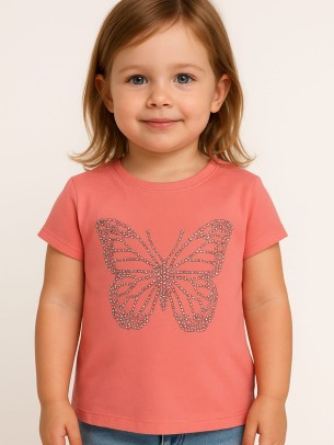 Παιδικο Τ.shirt Για Κοριστι 2-5 Χρονων  Κοραλι