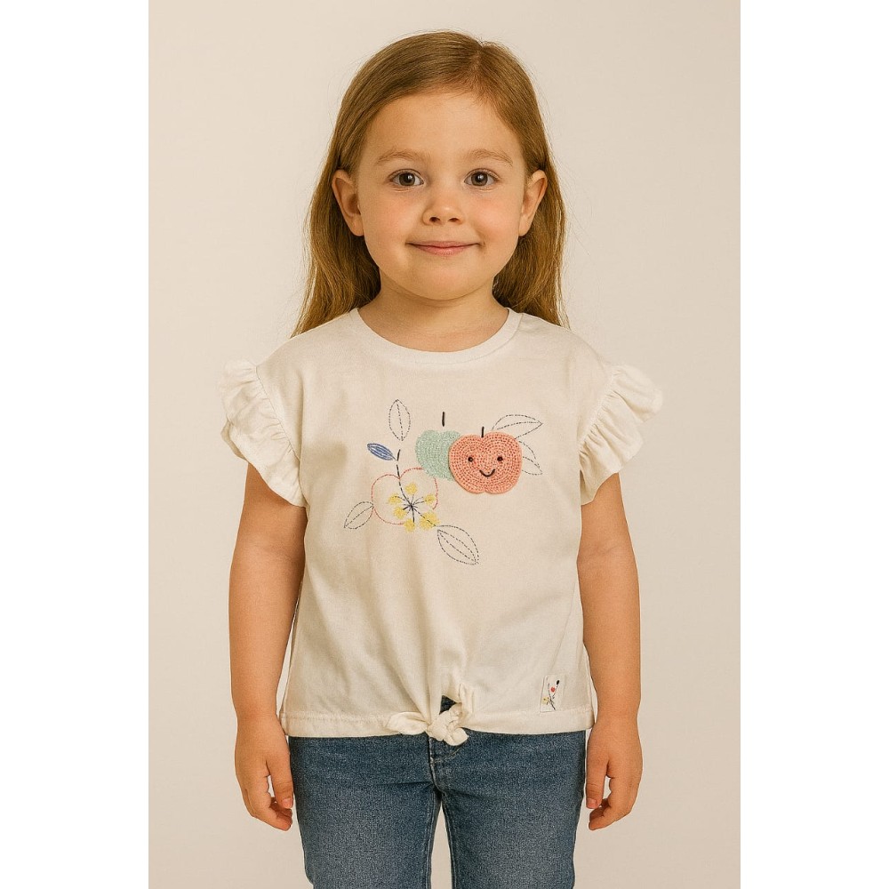 Παιδικο Τ.shirt Για Κοριστι 2-5 Χρονων  Λευκο