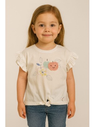 Παιδικο Τ.shirt Για Κοριστι 2-5 Χρονων  Λευκο