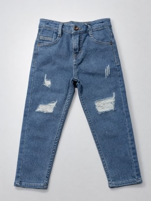 Παιδικό Παντελόνι Τζιν Για Αγόρι 2-5 Χρονών Μπλε