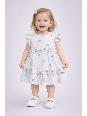 Βρεφικό Φόρεμα 6-36 Μηνών Λευκό