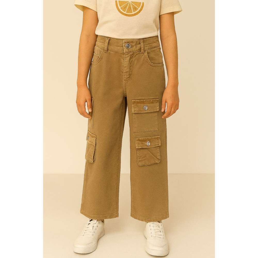 Παιδικο Παντελονι Για Κοριτσι 6-10 Χρονων Καφε