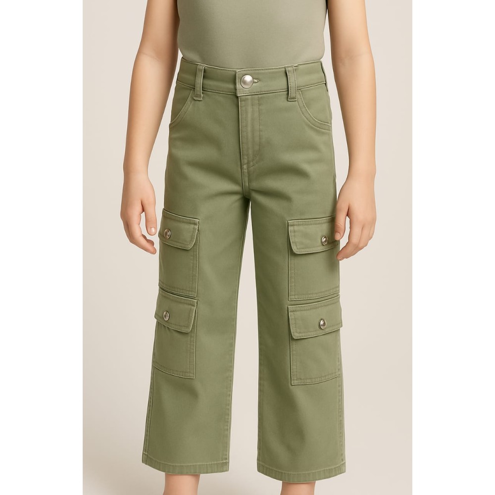 Παιδικο Παντελονι Για Κοριτσι 6-10 Χρονων Πρασινο