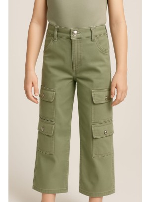 Παιδικο Παντελονι Για Κοριτσι 6-10 Χρονων Πρασινο