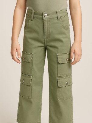 Παιδικο Παντελονι Για Κοριτσι 6-10 Χρονων Πρασινο