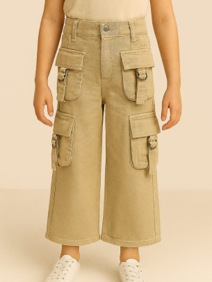 Παιδικο Παντελονι Για Κοριτσι 5-8 Χρονων Μπεζ