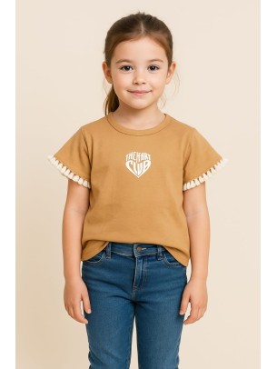 Παιδικο Τ.shirt Για Κοριστι  2-5 Χρονων  Καφε