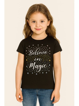 Παιδικο Τ.shirt Για Κοριστι 6-10 Χρονων  Μαυρο