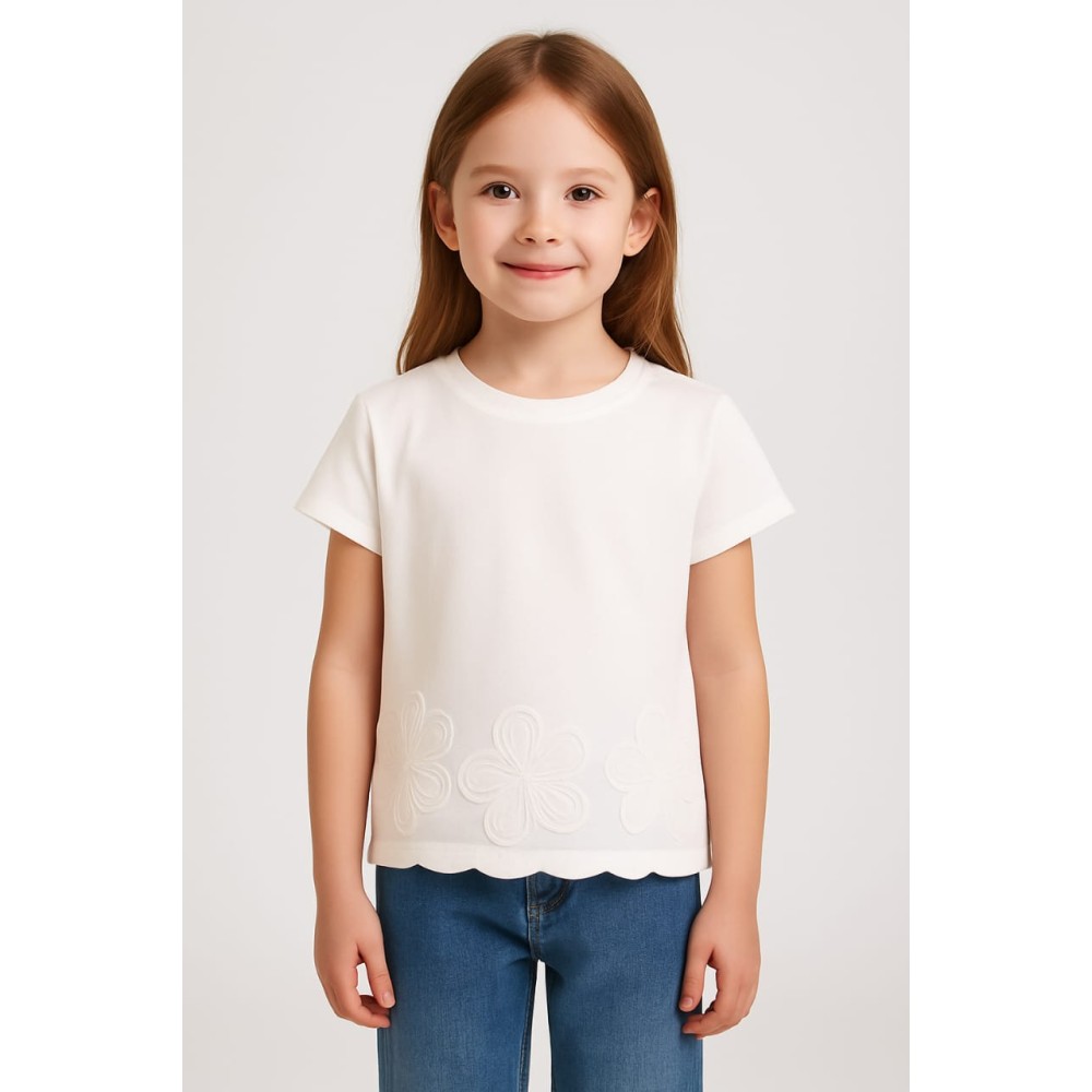 Παιδικο Τ.shirt Για Κοριστι 6-10 Χρονων  Λευκο