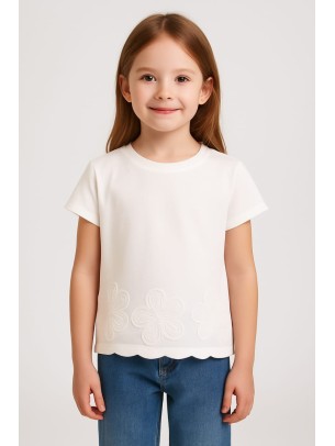 Παιδικο Τ.shirt Για Κοριστι 6-10 Χρονων  Λευκο