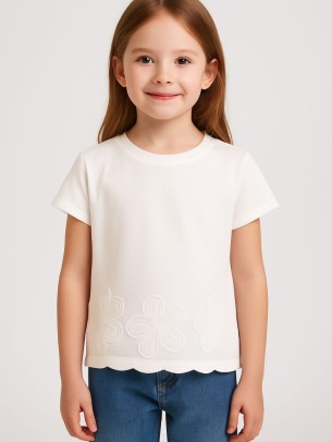 Παιδικο Τ.shirt Για Κοριστι 6-10 Χρονων  Λευκο