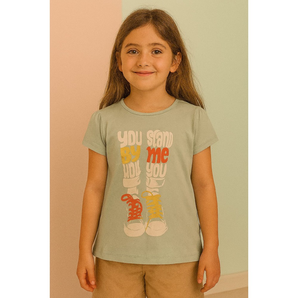 Παιδικο Τ.shirt Για Κοριστι 6-9Χρονων  Φυστικι