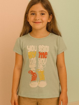 Παιδικο Τ.shirt Για Κοριστι 6-9Χρονων  Φυστικι