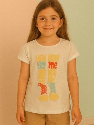 Παιδικο Τ.shirt Για Κοριστι 6-9  Χρονων  Λευκο