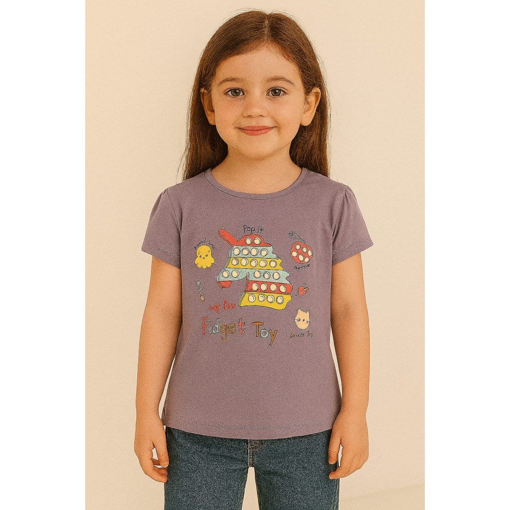 Παιδικο Τ.shirt Για Κοριστι 6-9 Χρονων Μωβ