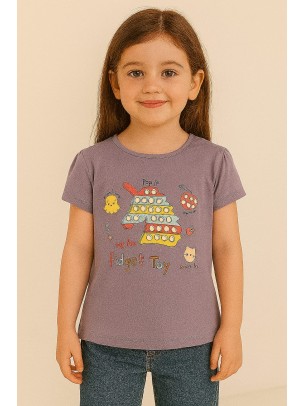 Παιδικο Τ.shirt Για Κοριστι 6-9 Χρονων Μωβ