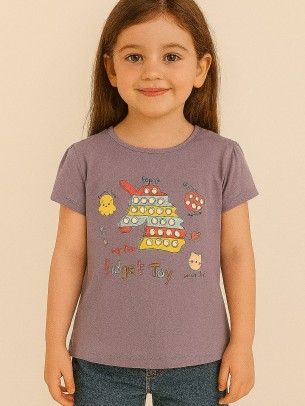 Παιδικο Τ.shirt Για Κοριστι 6-9 Χρονων Μωβ