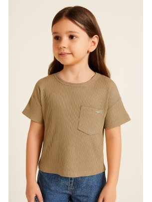 Παιδικο Τ.shirt Για Κοριστι 7-10  Χρονων  Χακι