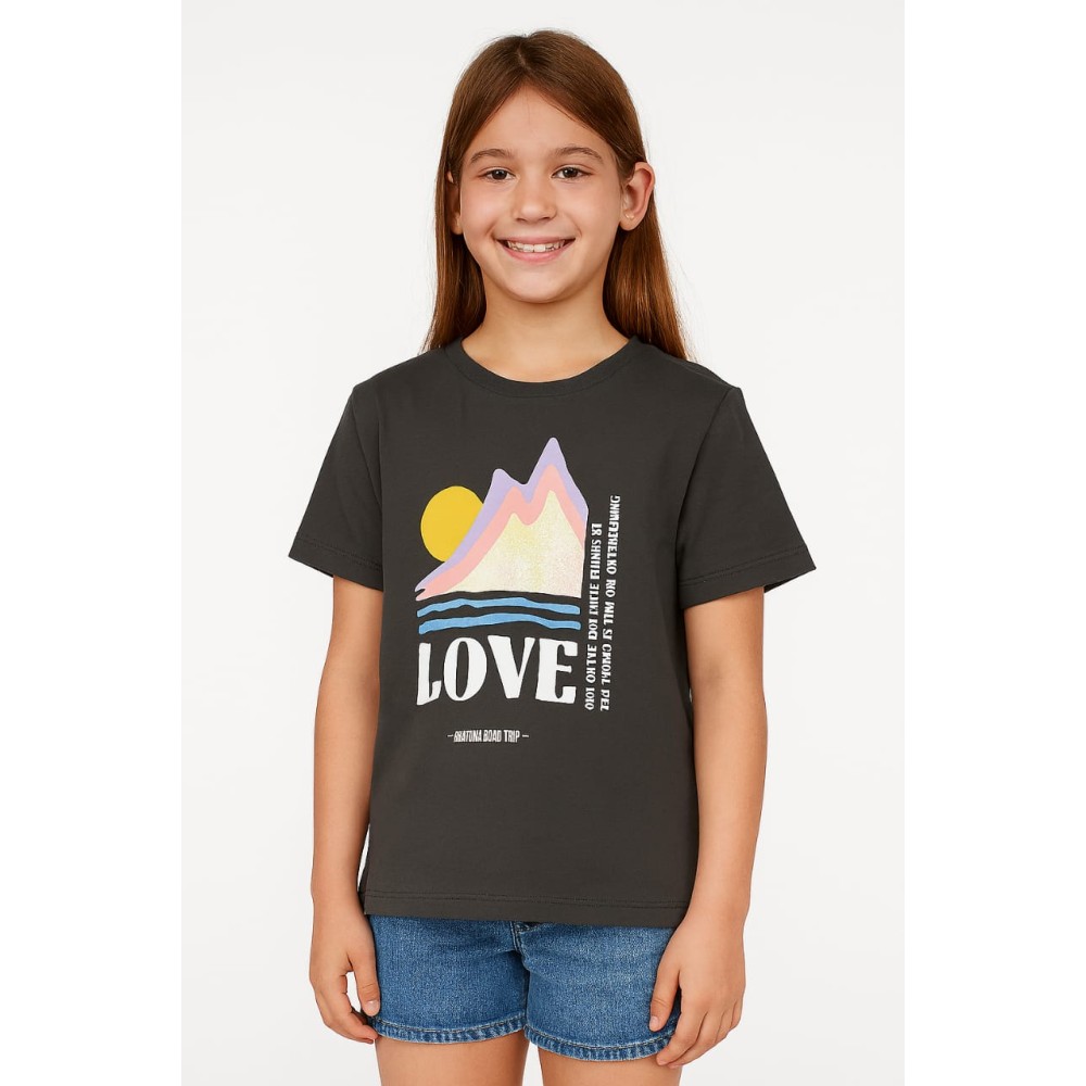 Παιδικο Τ.shirt Για Κοριστι 6-9 Χρονων  Ανθρακι