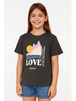 Παιδικο Τ.shirt Για Κοριστι 6-9 Χρονων  Ανθρακι