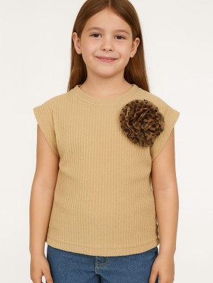 Παιδικο Τ.shirt Για Κοριστι 5-11 Χρονων  Ανοιχτο Καφε