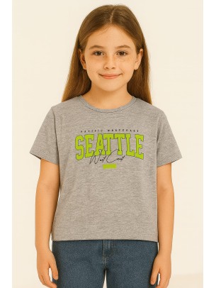 Παιδικο Τ.shirt Για Κοριστι 10-14 Χρονων  Γρι Μελανζε