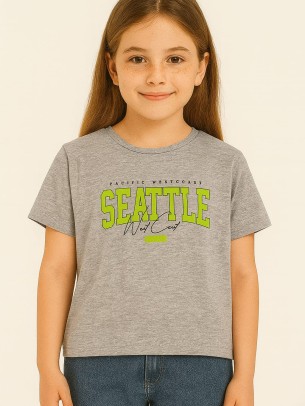 Παιδικο Τ.shirt Για Κοριστι 10-14 Χρονων  Γρι Μελανζε