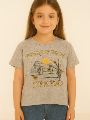 Παιδικο Τ.shirt Για Κοριστι  10-14 Χρονων  Γρι Μελανζε