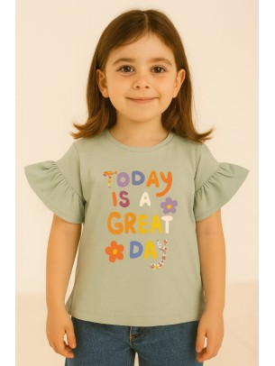 Παιδικο Τ.shirt Για Κοριστι 2-5  Χρονων  Φυστικι