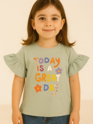 Παιδικο Τ.shirt Για Κοριστι 2-5  Χρονων  Φυστικι