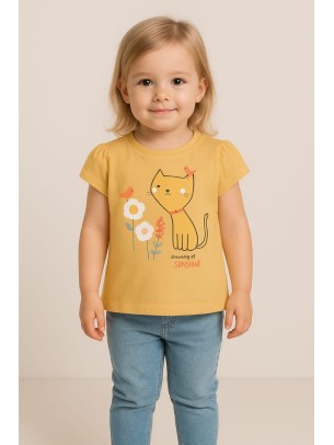 Παιδικο Τ.shirt Για Κοριστι 2-5 Χρονων  Μουσταρδι