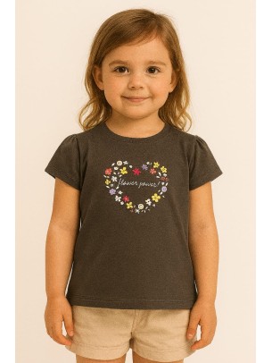 Παιδικο Τ.shirt Για Κοριστι  2-5 Χρονων  Ανθρακι