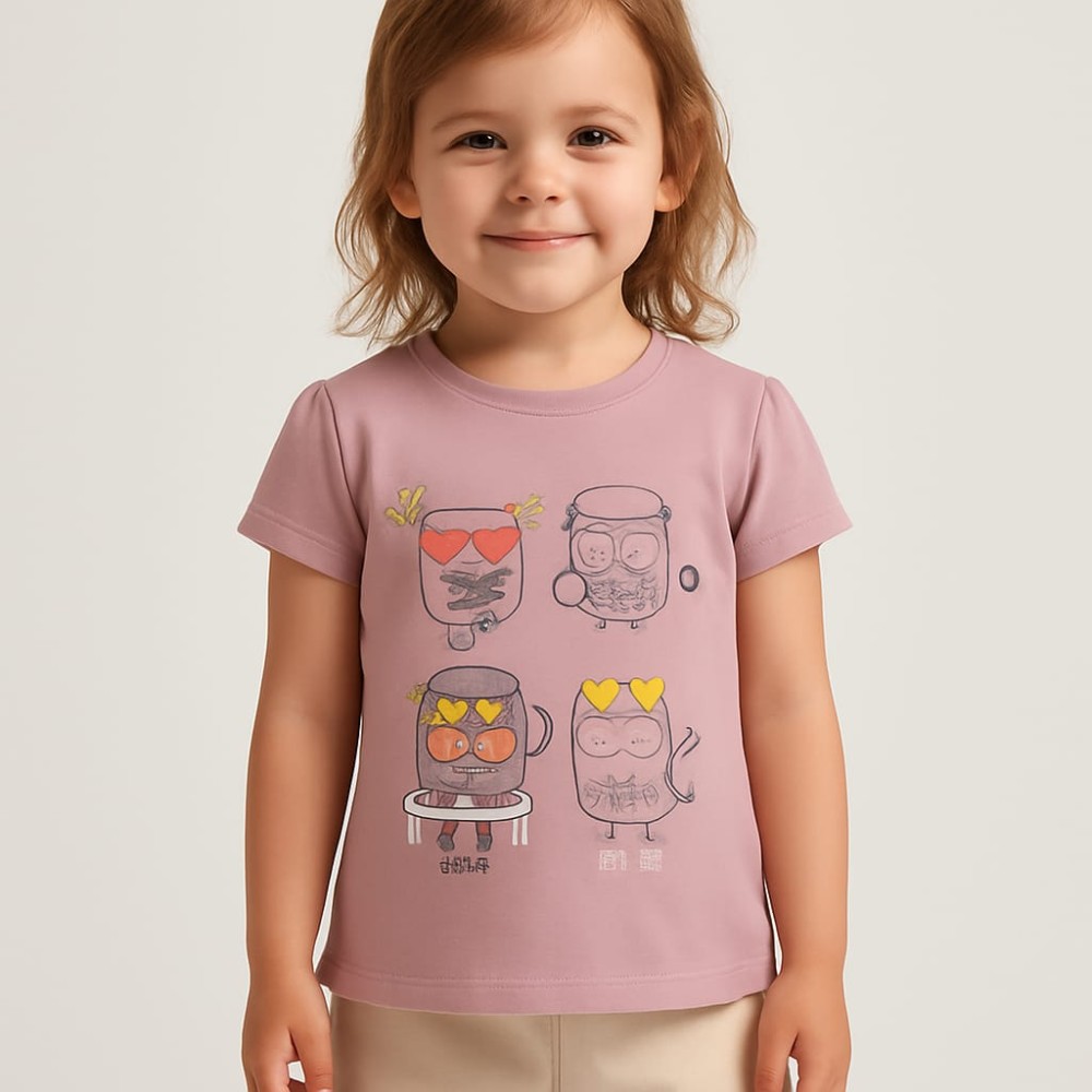 Παιδικο Τ.shirt Για Κοριστι 2-5 Χρονων  Λιλα