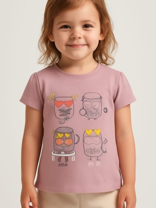 Παιδικο Τ.shirt Για Κοριστι 2-5 Χρονων  Λιλα