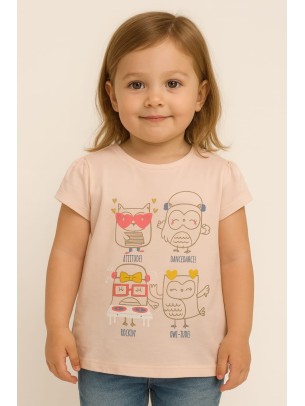 Παιδικο Τ.shirt Για Κοριστι 2-5 Χρονων  Πουδρα Ροζ