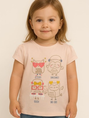 Παιδικο Τ.shirt Για Κοριστι 2-5 Χρονων  Πουδρα Ροζ