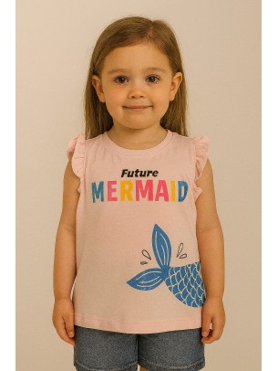 Παιδικο Τ.shirt Για Κοριστι 2-5  Χρονων  Ανοιχτο Ροζ