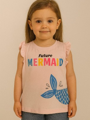 Παιδικο Τ.shirt Για Κοριστι 2-5  Χρονων  Ανοιχτο Ροζ