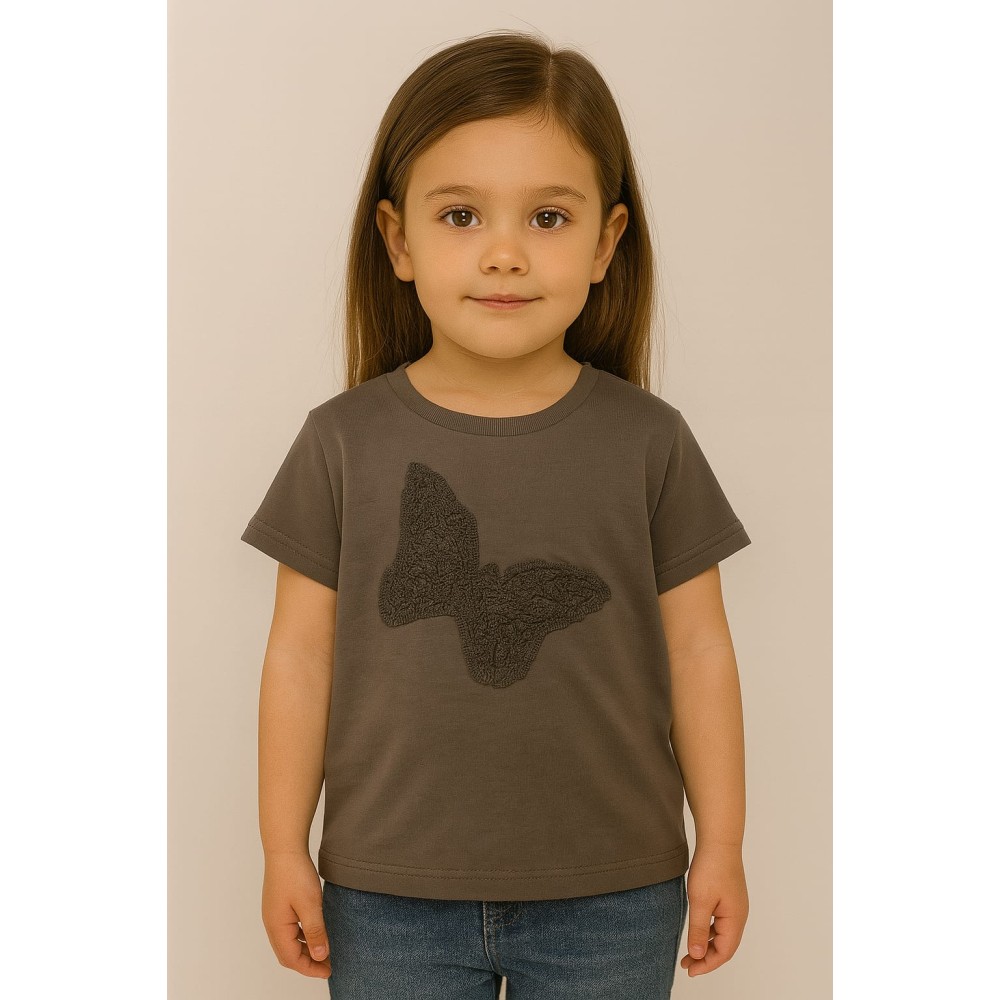 Παιδικο Τ.shirt Για Κοριστι 2-5 Χρονων  Ανθρακι