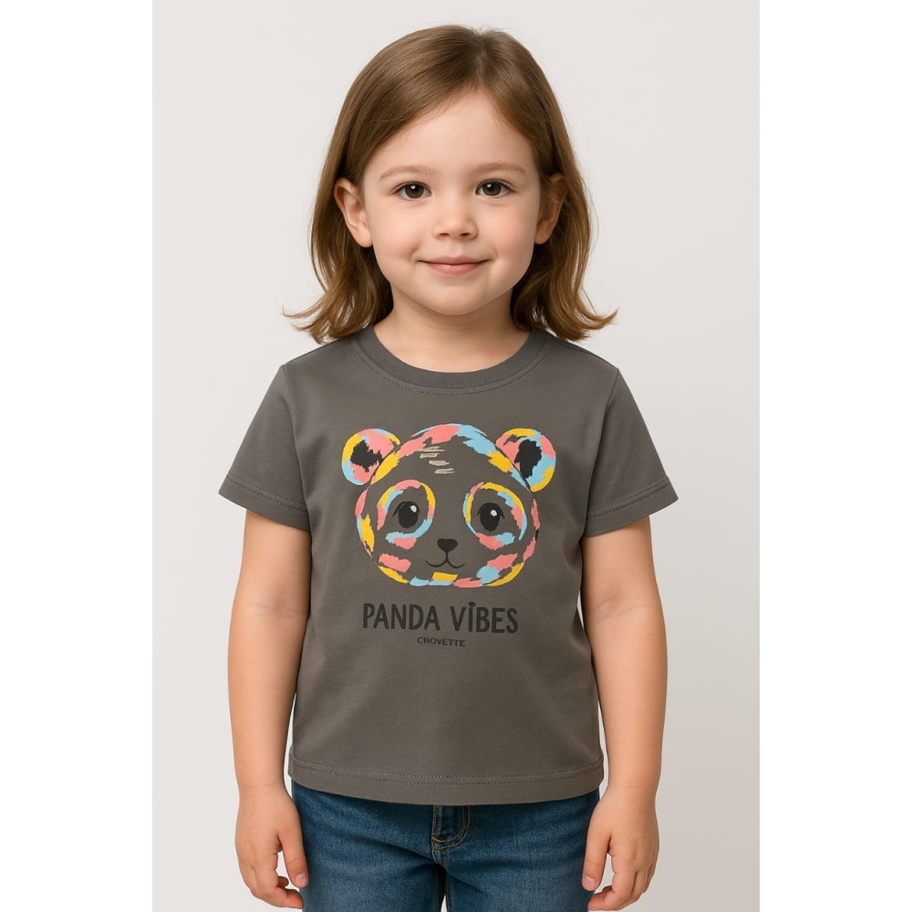 Παιδικο Τ.shirt Για Κοριστι 2-5 Χρονων  Ανθρακι Γκρι