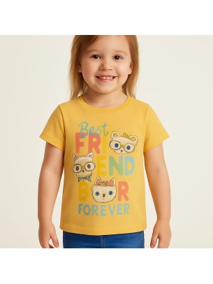 Παιδικο Τ.shirt Για Κοριστι 2-5 Χρονων  Κιτρινο