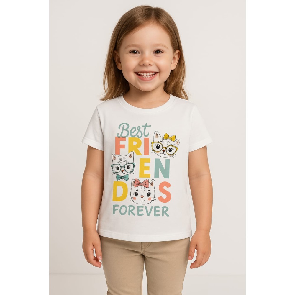 Παιδικο Τ.shirt Για Κοριστι 2-5 Χρονων  Λευκο