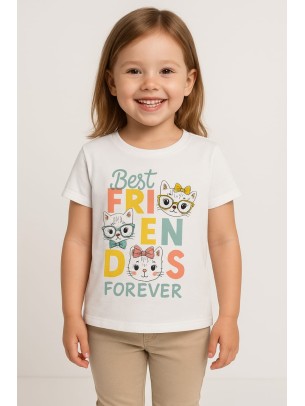 Παιδικο Τ.shirt Για Κοριστι 2-5 Χρονων  Λευκο