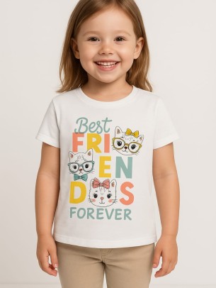 Παιδικο Τ.shirt Για Κοριστι 2-5 Χρονων  Λευκο