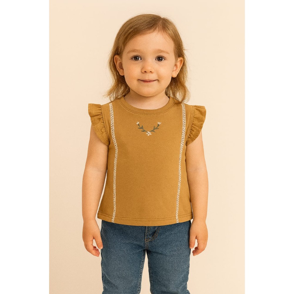 Παιδικο Τ.shirt Για Κοριστι 2-5 Χρονων  Καφε