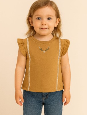 Παιδικο Τ.shirt Για Κοριστι 2-5 Χρονων  Καφε