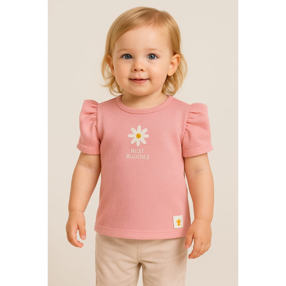 Παιδικο Τ.shirt Για Κοριστι 1-4 Χρονων  Ροδακινι Χρωμα